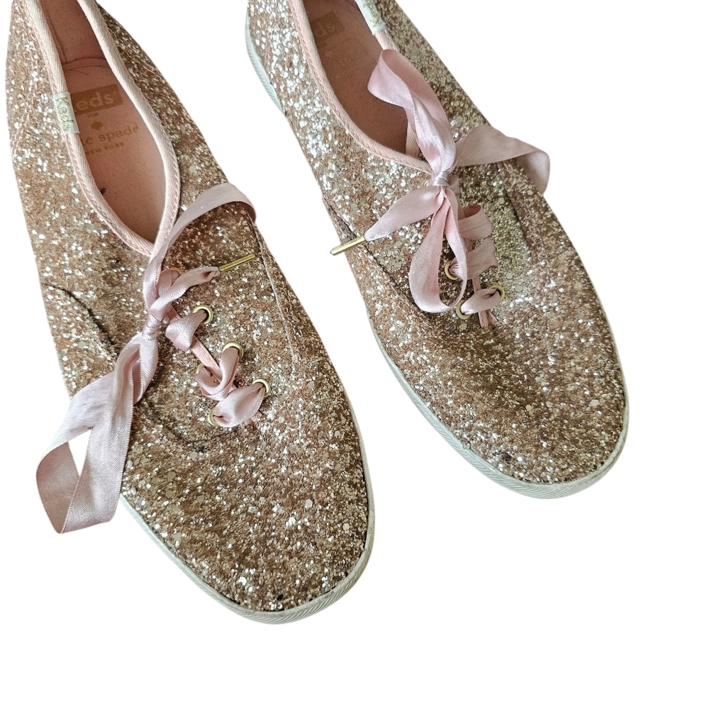 Keds Kate Spade Women's Sparkling Sneakers - Pink Glitter - Picture 4 of 6